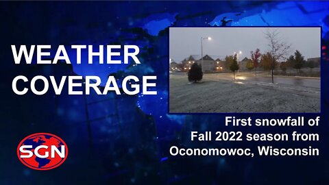 SGN Exclusive: First fall snowfall in Oconomwoc, Wi on October 17, 2022.