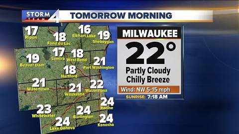 Temps to drop to the teens and twenties tonight