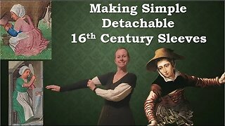 Making Simple Detachable 16th Century Linen Sleeves