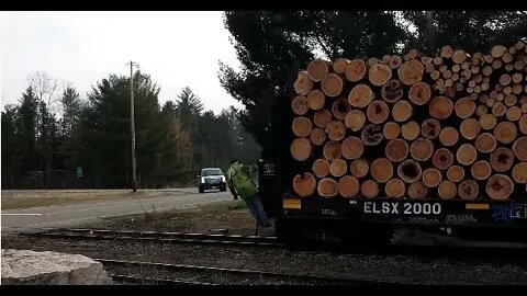 Upper Michigan Short-Line Railroad Switching Log Cars In Randville, MI (PART TWO) | Jason Asselin