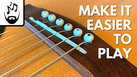 How to Fix High Action on Guitar WITHOUT Changing Strings