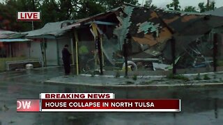 House collapses in north Tulsa