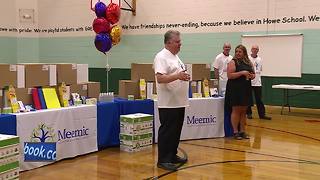 Howe Elementary School receives $5,000 in school supply donation