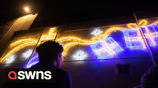 UK teen decides his town's Xmas lights were too dull and creates his own display