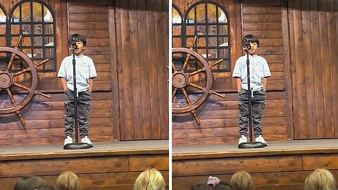 Sweet boy dedicates song to late sister at school talent show