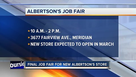 Albertsons holding final job fair for new store