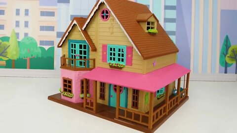 ¡Niños, aprendamos palabras comunes con Woodzeez Toy Dollhouse!