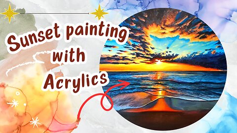 Sunset Painting with Acrylics-Tutorial