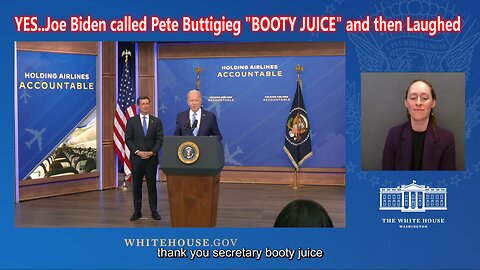 YES..Joe Biden called Pete Buttigieg "BOOTY JUICE" and then Laughed