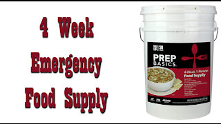 Prep Basics 4 Week Emergency Food Supply Bucket~ Be Prepared