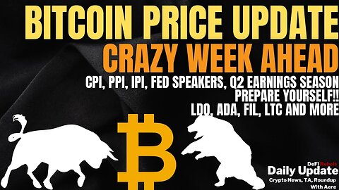 Bitcoin Price Update | Volatile Week Ahead | LTC, LDO, ADA, FIL Coin TA's | Crypto News, Latest