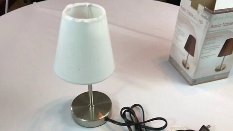 Simple Designs LT2013-WHT Sand Nickel Mini Basic Table Lamp review