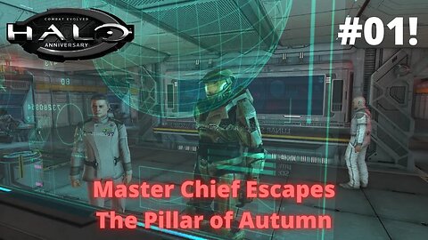Halo: Combat Evolved XBOX Walkthrough Part 1 - Master Chief Escapes the Pillar of Autumn
