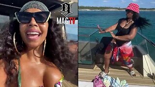 Ashanti's Mom Tina Turns Up On Yacht During Their New Year Vacation! 🛥