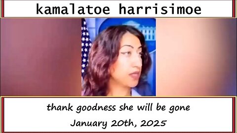 just like hillary's laugh, goodbye kammie laugh January 20th, 2025