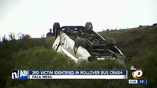3rd victim identified in rollover bus crash