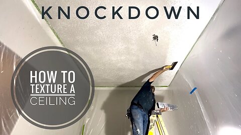How to apply KNOCKDOWN texture on ceilings/walls #howto #diy