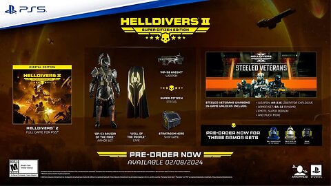 Helldivers 2 Delayed Till 2024, Pre-order Bonus Detailed, Possibly Online Only & More