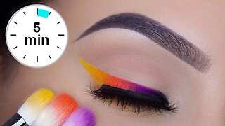 SUPER EASY 5 MINUTE Colorful Eye Liner Tutorial | PRIDE Makeup