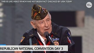 William Pekrul, 99-year-old WWII veteran, delivers speech at 2024 RNC in hometown of Milwaukee - July 17, 2024