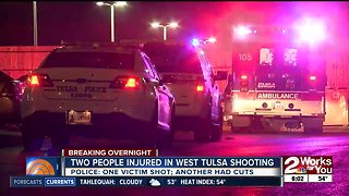 One shot, one injured overnight shooting in West Tulsa