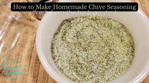Homemade Chive Seasoning Salt: A Recipe from the Herb Garden