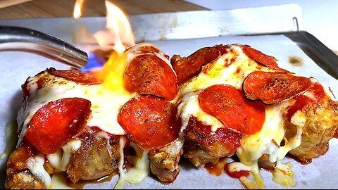 CRISPY PEPPERONI PIZZA CHICKEN COOKBANG cc by Hoody's House 🐔🍕