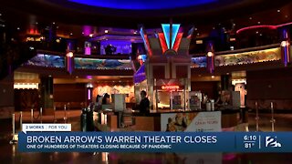 Broken Arrow's Warren Theatre closes amid pandemic