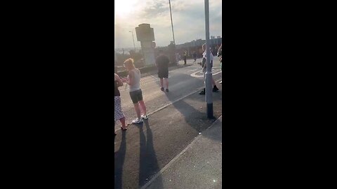 Police drafted in tonight as locals protest outside the Holiday Inn in Newton Heath in Manchester