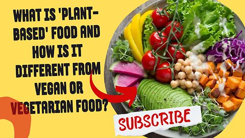 What is 'plant-based' food and how is it different from vegan or vegetarian food?
