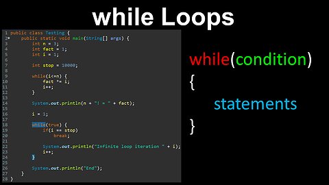 while Loops, Iteration, Infinite Loops - AP Computer Science A
