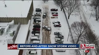 3 News Now drone captures before-and-after video of snowstorm