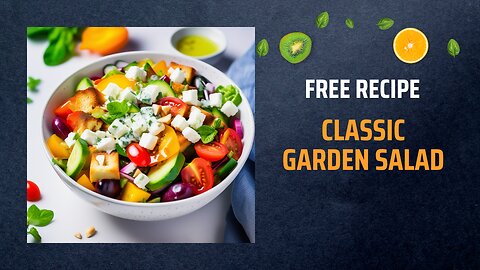 Free Classic Garden Salad Recipe🥗🍅+ Healing Frequency🎵
