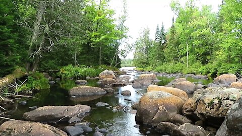 Adirondack Mountains River Meandering By - Soothing River Sounds