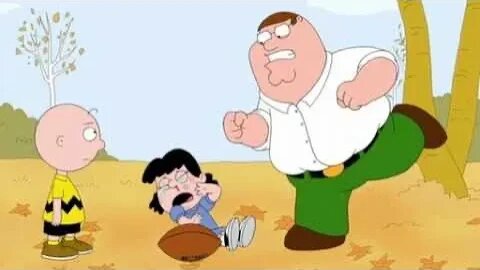 Family Guy: Peter Lets Charlie Brown Kick the Football & Roadhouse Kicks Lucy