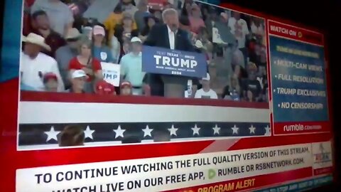 Trump Rally Live Waco TX feed from RSBN