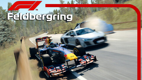 NA ESTRADA COM UM F1 - Red Bull Racing RB7 | Feldbergring with Traffic | Assetto Corsa