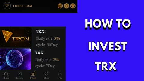 How to invest trx crypto on trxfx.com platform with trust wallet earn trx find trx adresse