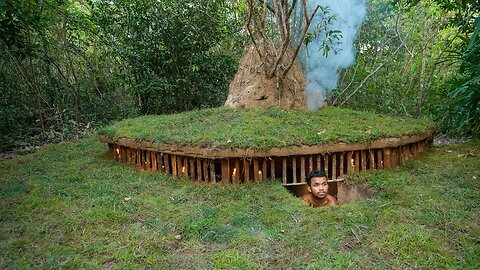 How to Build The Most Secret Underground House Living in Jungle Peacefully, Man Living Off Grid 2023