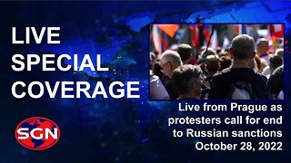 Live Coverage: Prague as anti-government protesters call for end to Russian sanctions