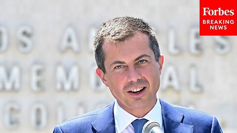 Transportation Sec. Pete Buttigieg Holds Press Conference At Future EV Battery Plant In Indiana