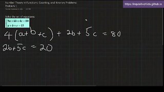 6th Grade Number Theory In Functions Counting and Itinerary Problems: Problem 1