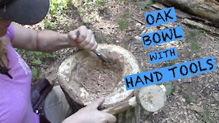 Carving a Simple Bowl From Oak