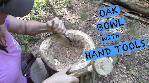 Carving a Simple Bowl From Oak