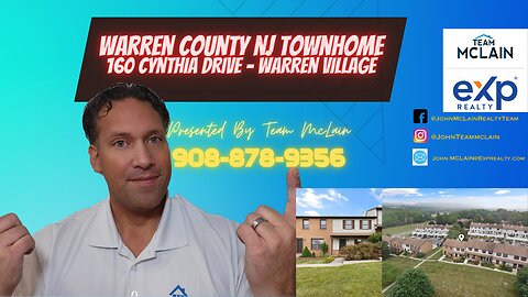Warren County NJ Townhome for Sale - 160 Cynthia Drive Mansfield NJ - Team McLain of eXp Realty NJ