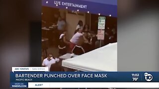 PB bartender punched over face mask