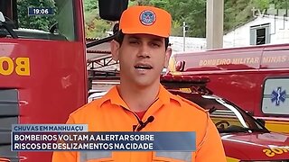 Chuvas em Manhuaçu: Bombeiros Voltam a Alertar sobre Riscos de Deslizamentos na Cidade.