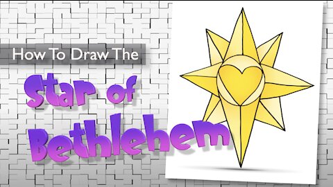 How to Draw the Star of Bethlehem 🎅Christmas🎄Winter 🎄❄️🎅 Easy 🎅 Step by Step 🎄FrazierTales❄️
