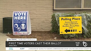 First-time voters cast their ballot