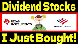 I Just Bought These 2 Dividend Stocks!